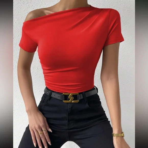 Elegant White Off-Shoulder Top